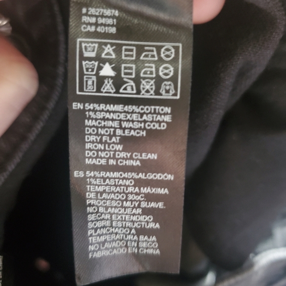 Americana stars and stripes black and white fringe shorts Forever 21 SZ 29 - Picture 5 of 6